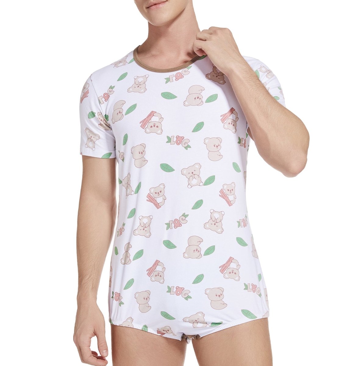 Landofgenie Men Print Onesie-Koala - landofgenie