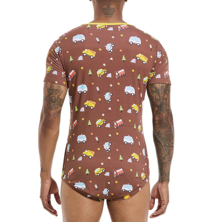 Landofgenie Men Print Onesie - Little Car - landofgenie