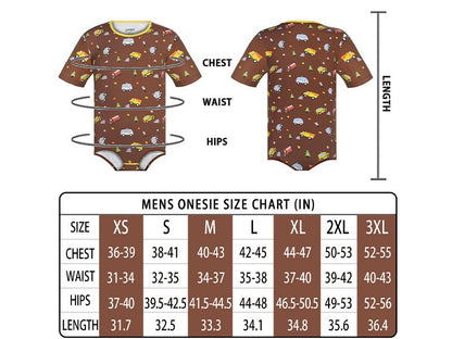 Landofgenie Men Print Onesie - Little Car - landofgenie