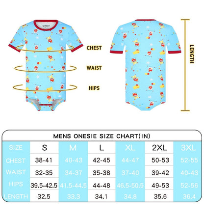 Landofgenie Men Print Onesie Snap Crotch - Joker - landofgenie