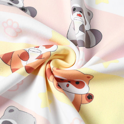 Landofgenie Men Print Onesie Snap Crotch - Raccoon - landofgenie