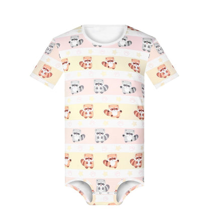 Landofgenie Men Print Onesie Snap Crotch - Raccoon - landofgenie