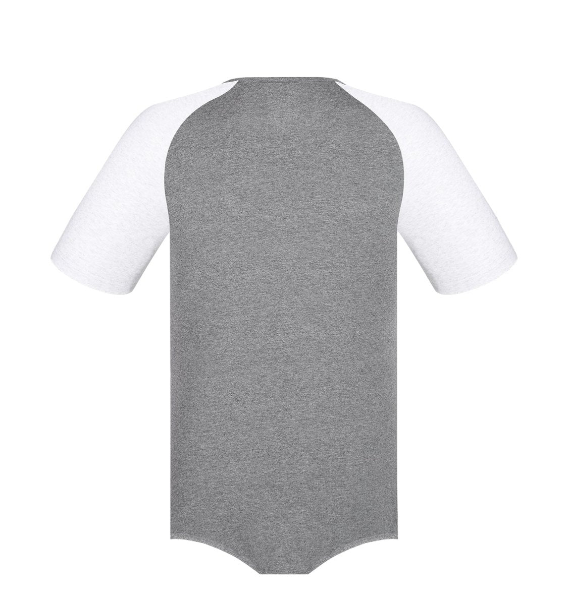 Landofgenie Men Raglan Sleeve Design Bodysuit -Grey - landofgenie
