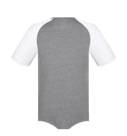 Landofgenie Men Raglan Sleeve Design Bodysuit -Grey - landofgenie