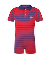 Landofgenie Men Short Sleeve Romper One Piece Pajamas - Red Bear - landofgenie