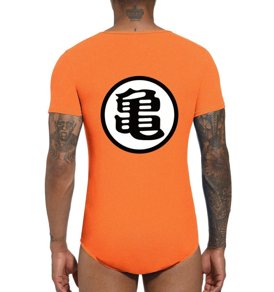 Landofgenie Mens Basic Bodysuit Snap Romper - KongFu - landofgenie