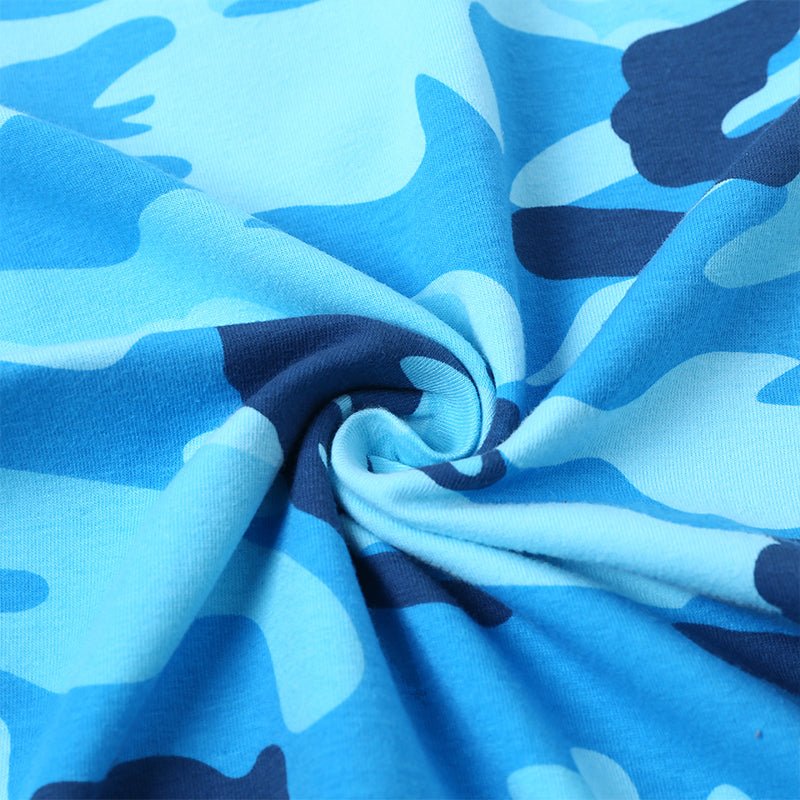 Landofgenie Mens Cotton Sleeveless Bodysuit - Camo Blue - landofgenie
