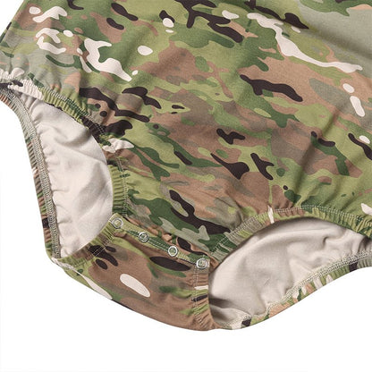 Landofgenie Mens Cotton Sleeveless Bodysuit - Camo Green - landofgenie