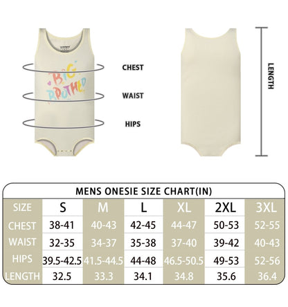 Landofgenie Mens Cotton Sleeveless Print Bodysuit - Yellow - landofgenie