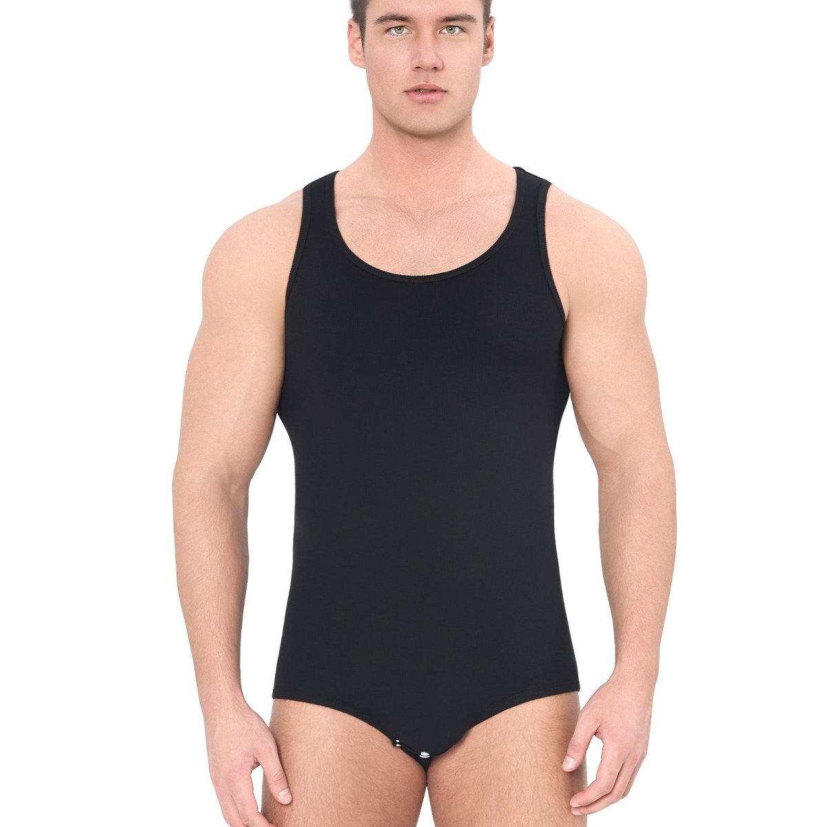 Landofgenie Mens Cotton Soft Ribbed Onesie - Black - landofgenie