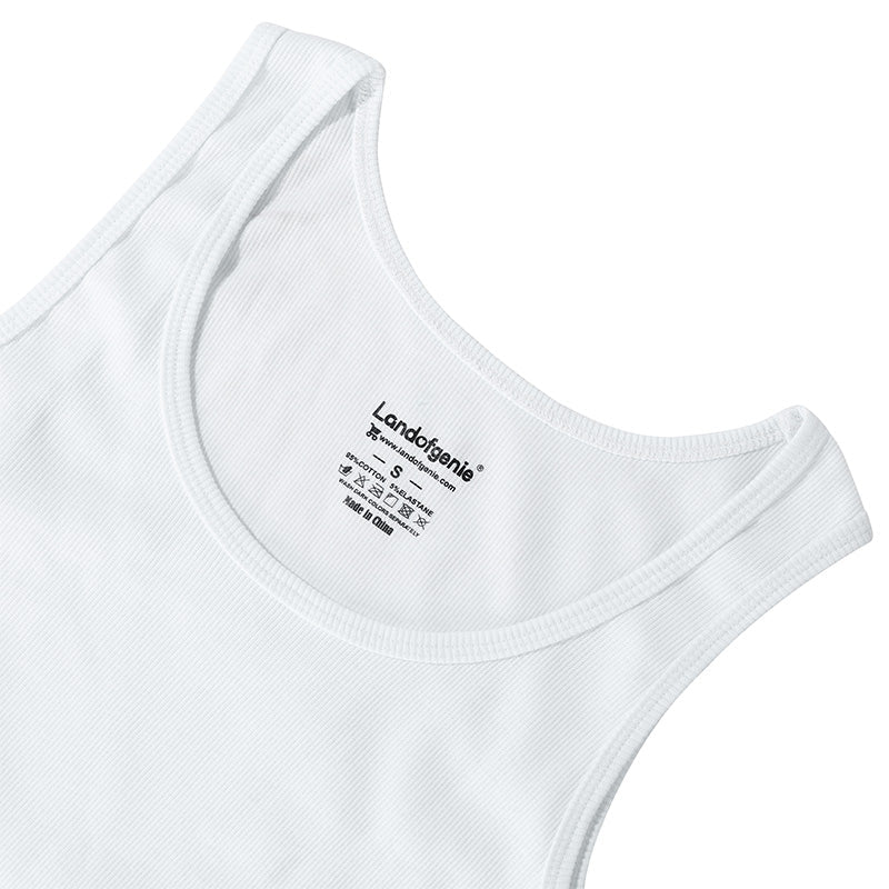 Landofgenie Mens Cotton Soft Ribbed Onesie - White - landofgenie