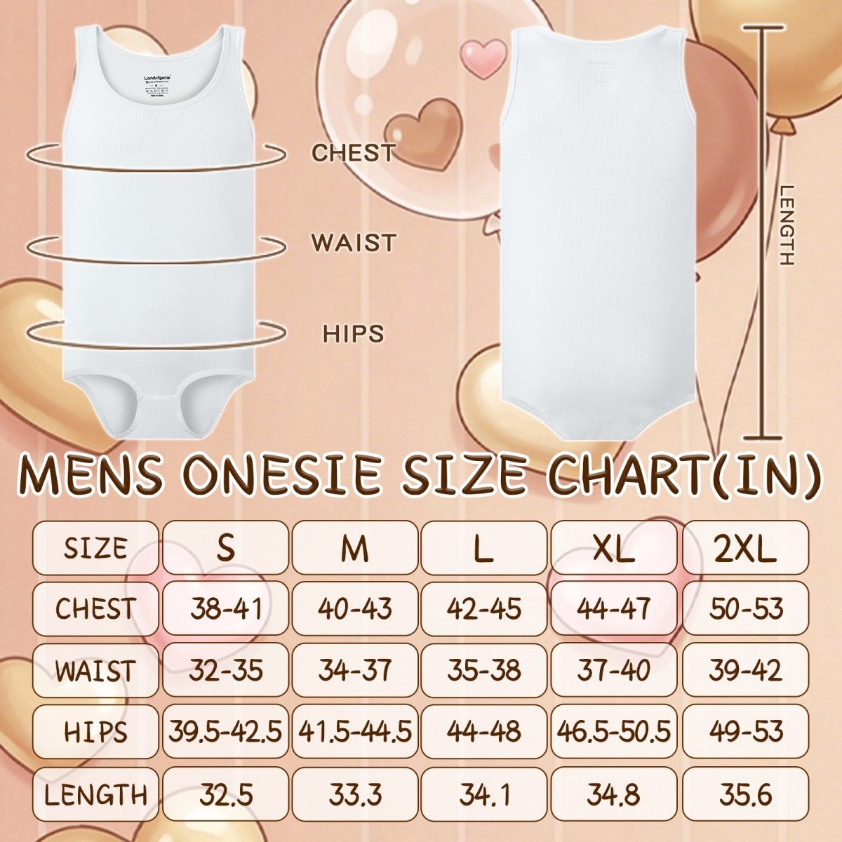 Landofgenie Mens Cotton Soft Ribbed Onesie - White - landofgenie