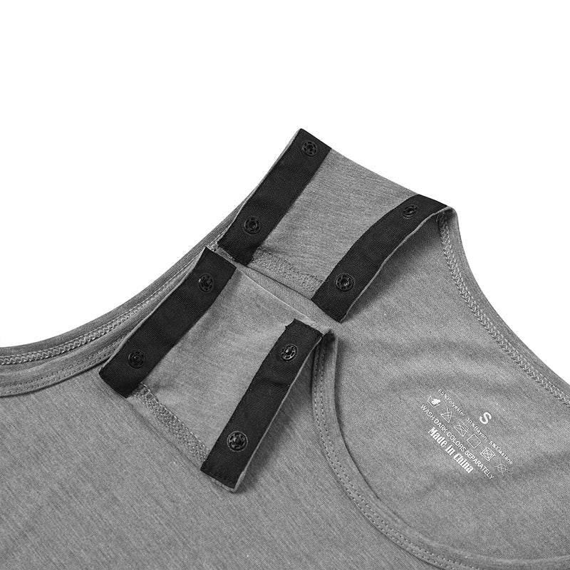 Landofgenie Mens Post - Shoulder Surgery Recovery Shirts - Grey - landofgenie