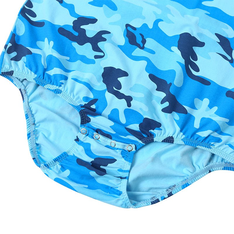Landofgenie Mens Print Onesie - Camo Blue - landofgenie