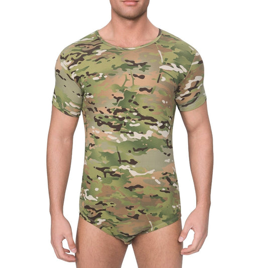 Landofgenie Mens Print Onesie - Camo Green - landofgenie
