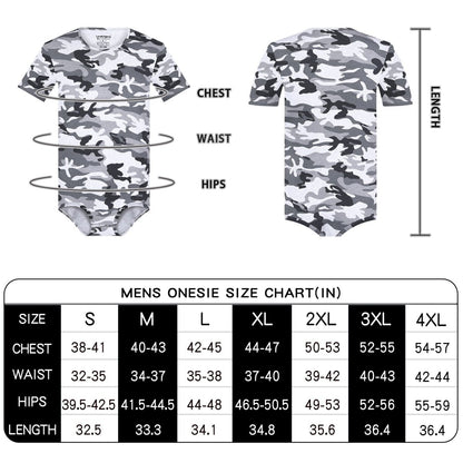 Landofgenie Mens Print Onesie - Camo Lt Grey - landofgenie