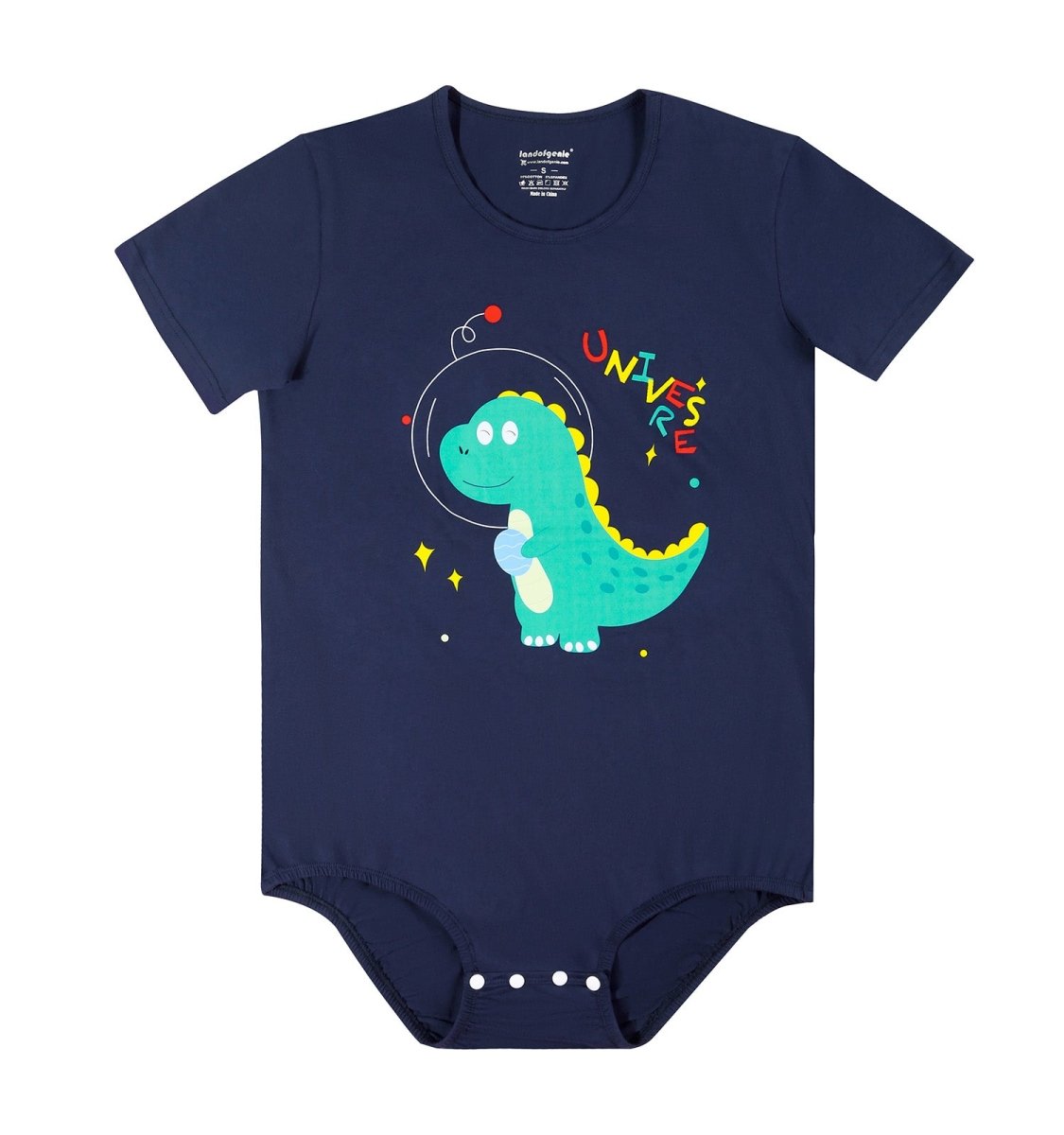 Landofgenie Mens Print Onesie Navy - Dinosaur Neil - landofgenie