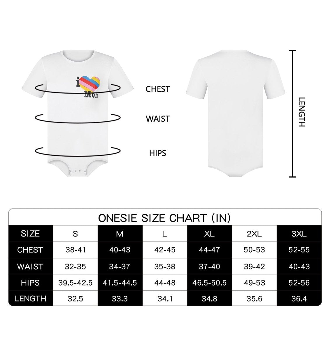 Landofgenie Mens Print Onesie - Rainbow hearts - landofgenie