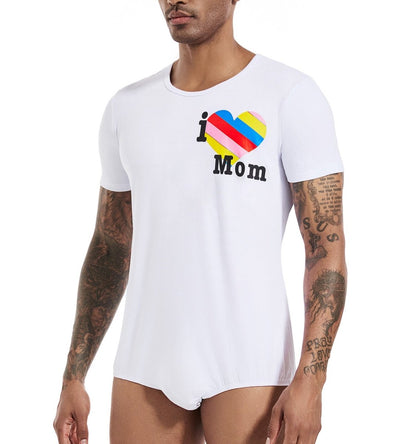 Landofgenie Mens Print Onesie - Rainbow hearts - landofgenie
