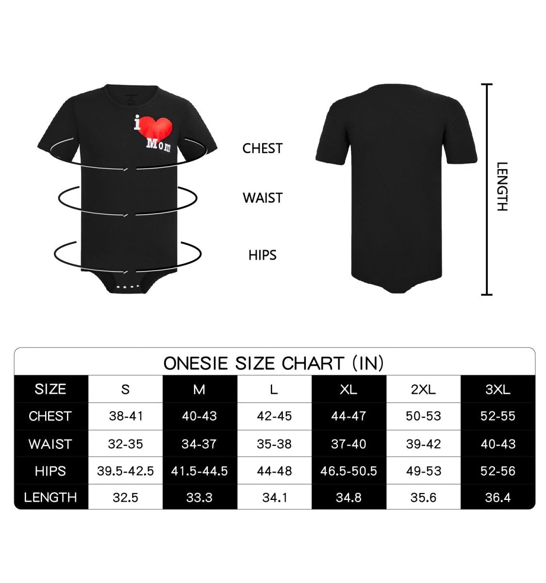 Landofgenie Mens Print Onesie - Red peach heart - landofgenie