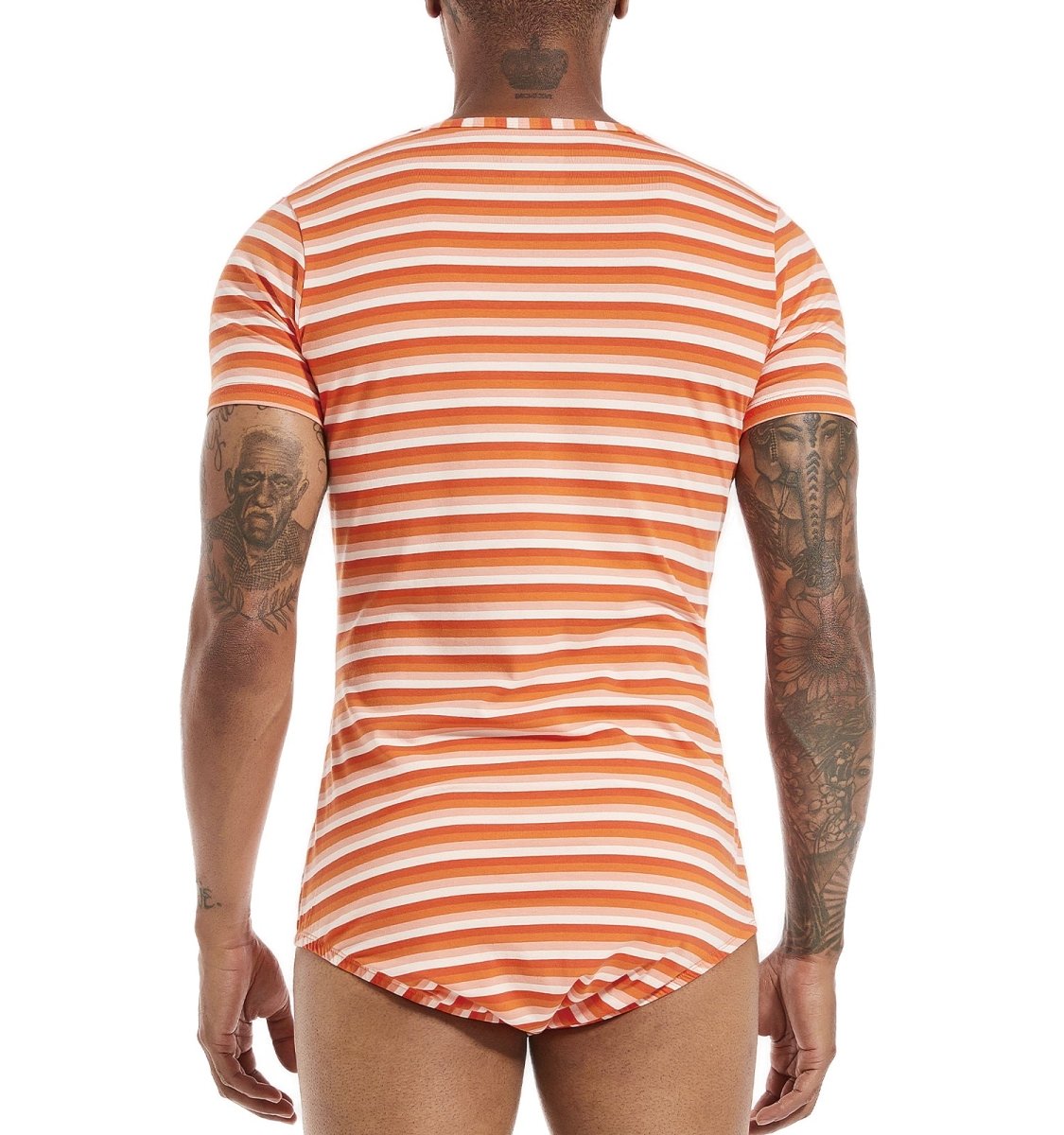 Landofgenie Mens Print Stripe Onesie -Snackie time - landofgenie