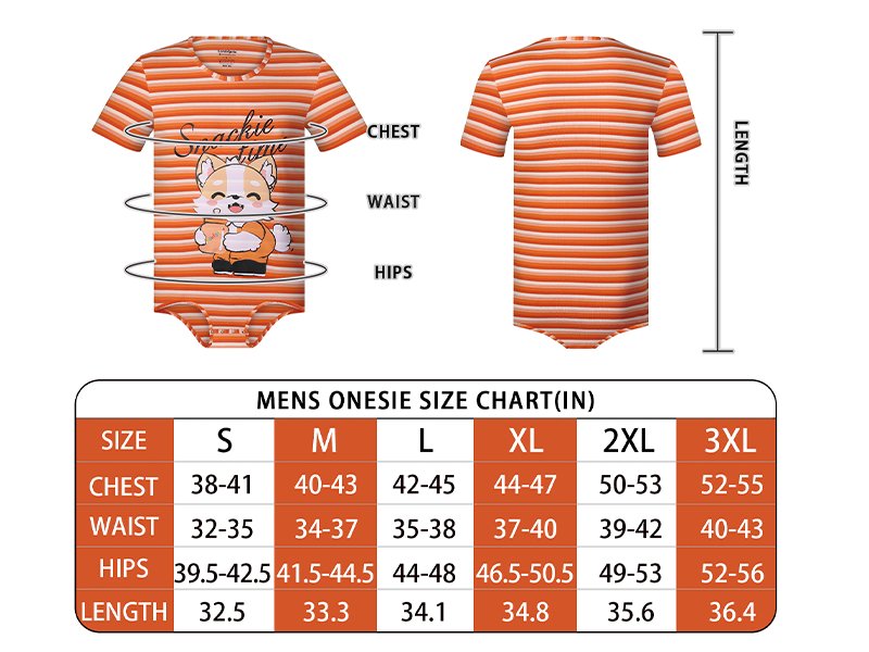 Landofgenie Mens Print Stripe Onesie - Snackie time - landofgenie