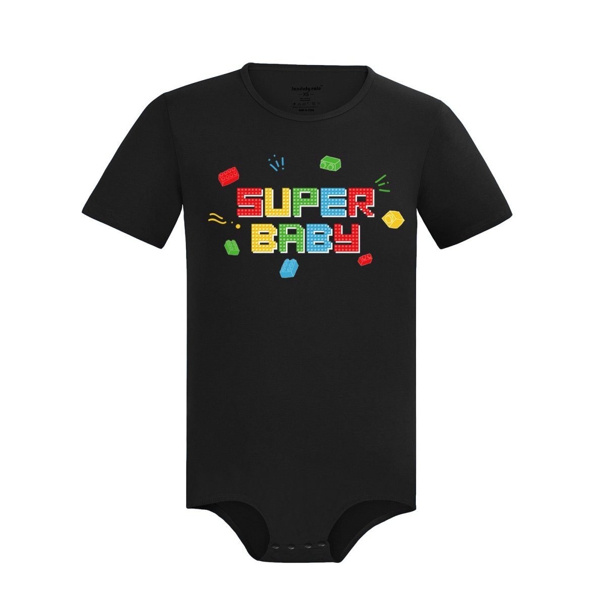 Landofgenie Mens Print Stripe Onesie -Super Baby - landofgenie