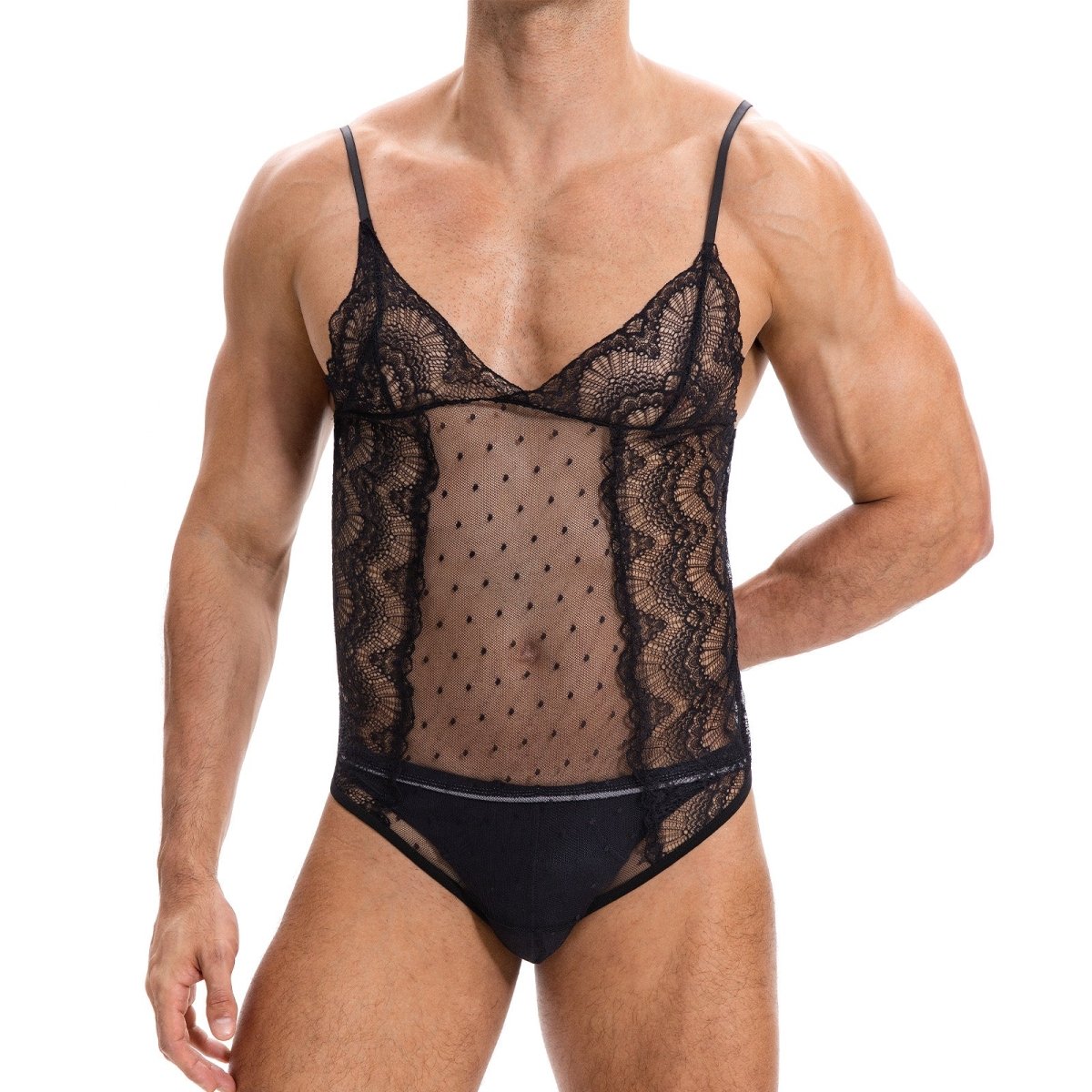 Landofgenie Mens Sexy One Piece Lingerie - tulle lace - landofgenie