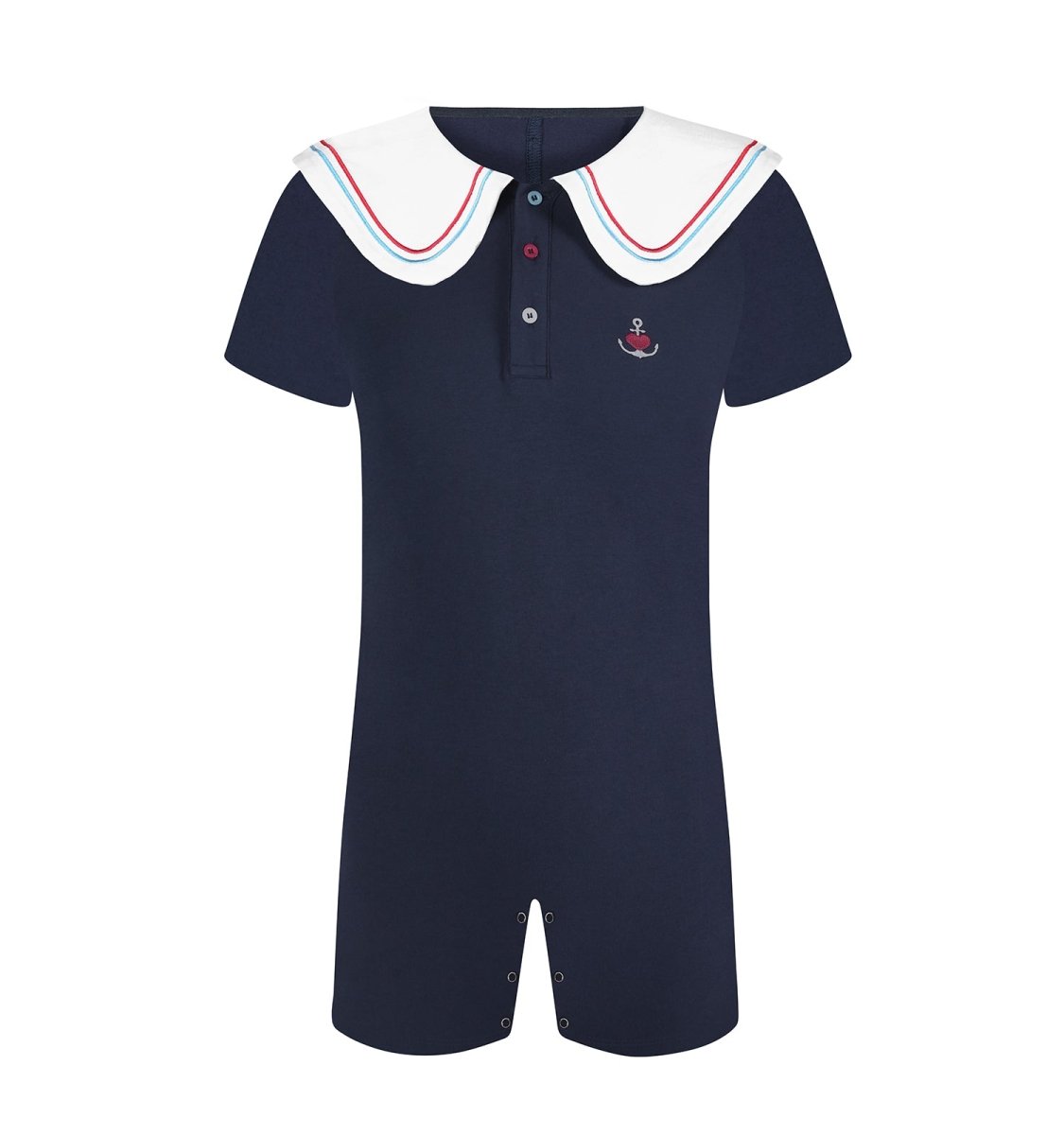 Landofgenie Mens Short Sleeve Bodysuit One Piece Pajamas - Captain - landofgenie
