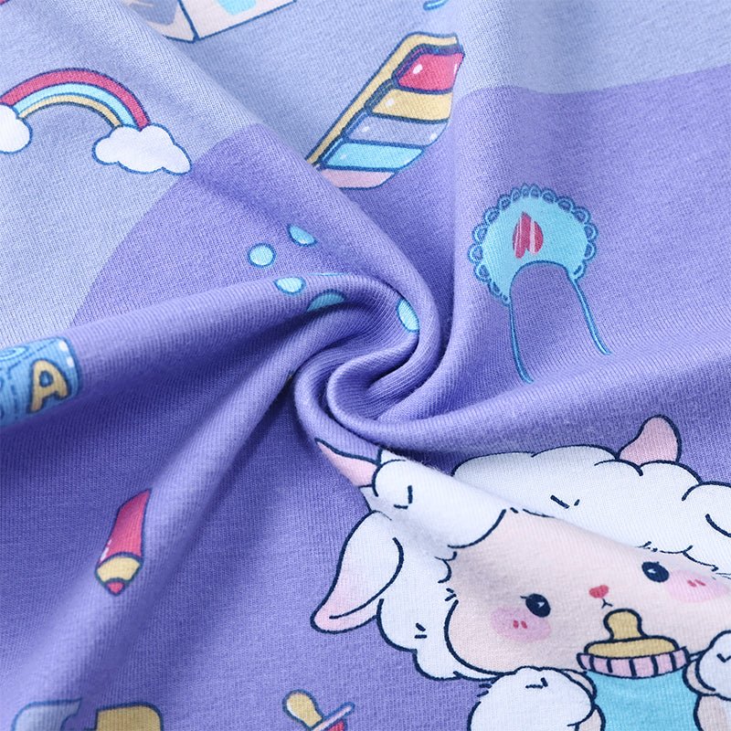 Landofgenie Mens Short Sleeve Onesie Piece Pajama - Lamb - landofgenie