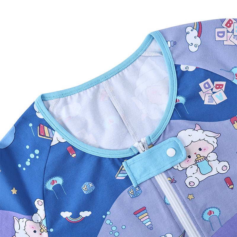 Landofgenie Mens Short Sleeve Onesie Piece Pajama - Lamb - landofgenie