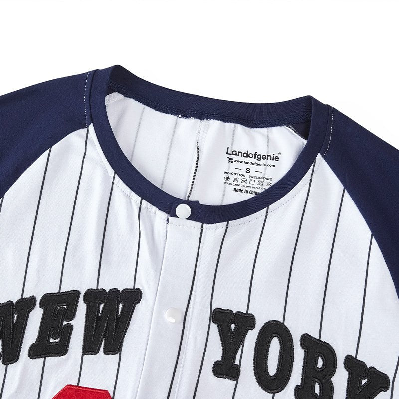 Landofgenie Mens Short Sleeve Onesie Piece Pajama - New York - landofgenie