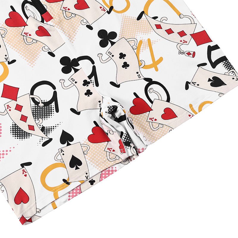 Landofgenie Mens Short Sleeve Onesie Piece Pajama - Poker - landofgenie