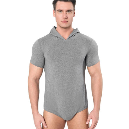 Landofgenie Mens Solid Hooded Onesie - Grey Color - landofgenie