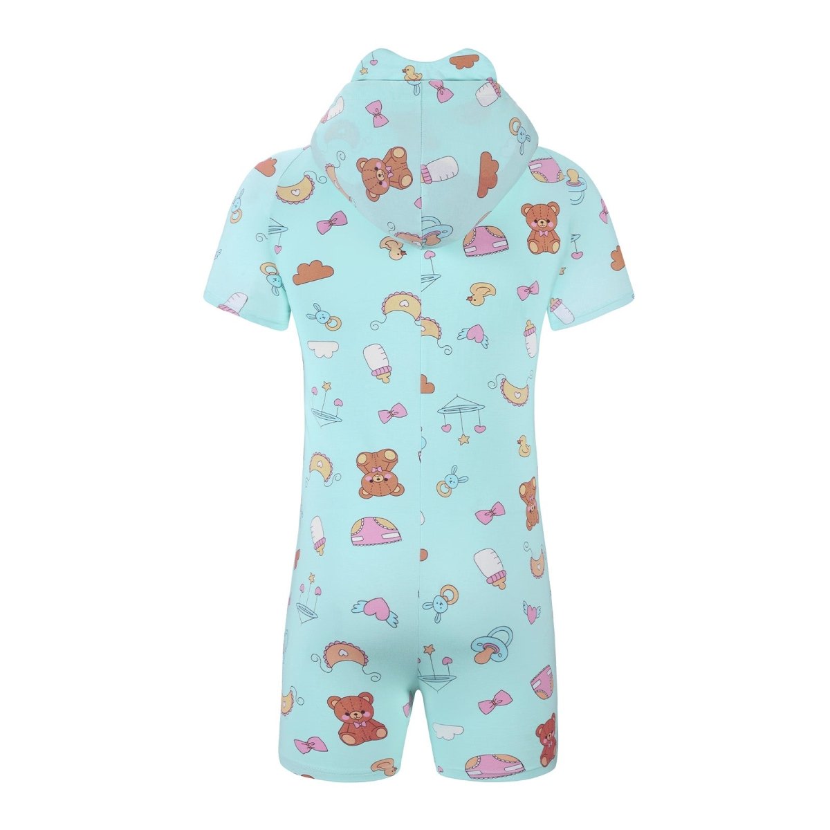 Landofgenie Mens Solid Hooded Onesie - Little Space - landofgenie