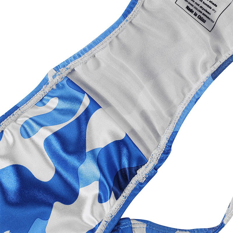 Landofgenie No gender hiding Thong Tucking Gaff Panties - Camouflage Blue - landofgenie