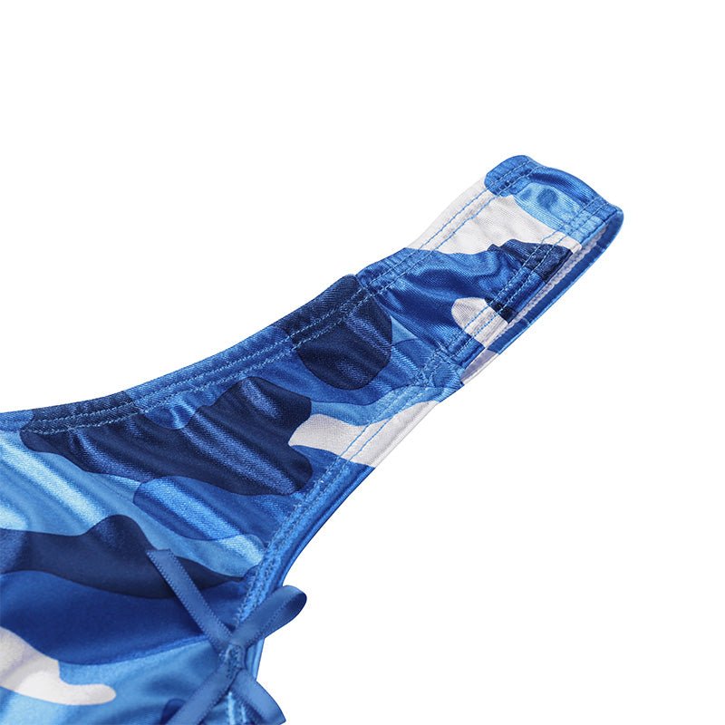Landofgenie No gender hiding Thong Tucking Gaff Panties - Camouflage Blue - landofgenie