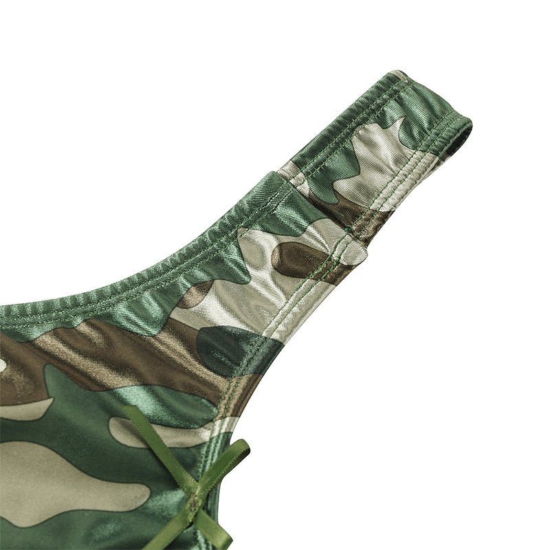 Landofgenie No gender hiding Thong Tucking Gaff Panties - Camouflage Green - landofgenie