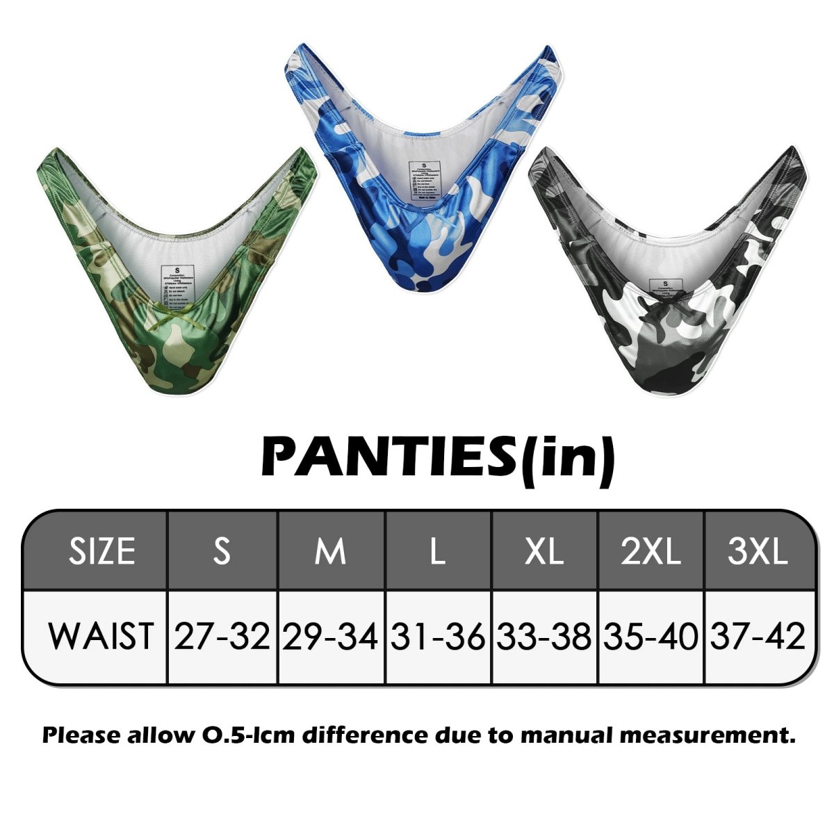 Landofgenie No gender hiding Thong Tucking Gaff Panties - Camouflage Green - landofgenie