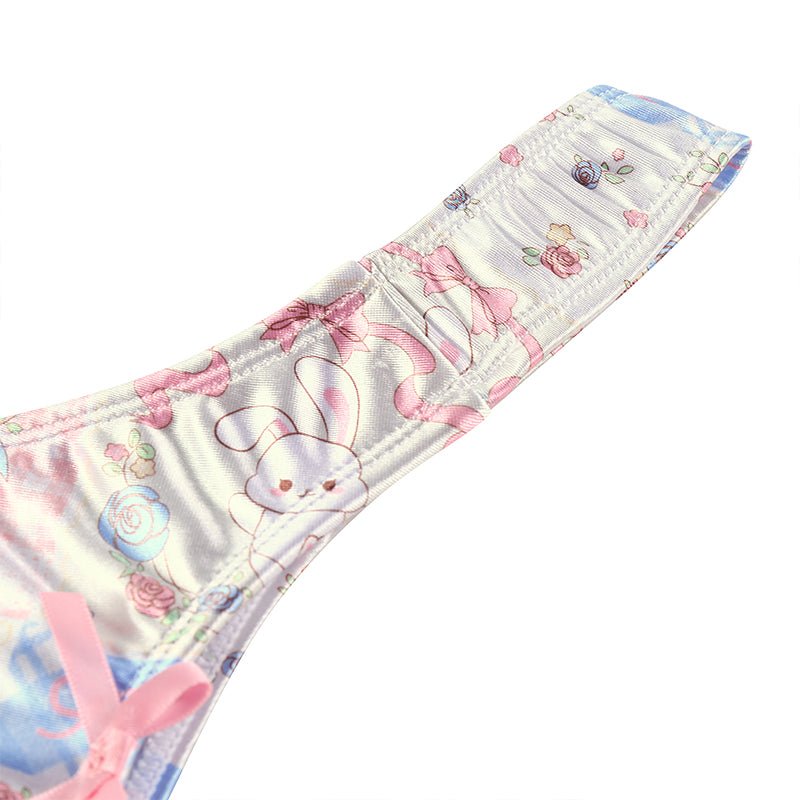 Landofgenie No gender hiding Thong Tucking Gaff Panties - Garden Bunny - landofgenie