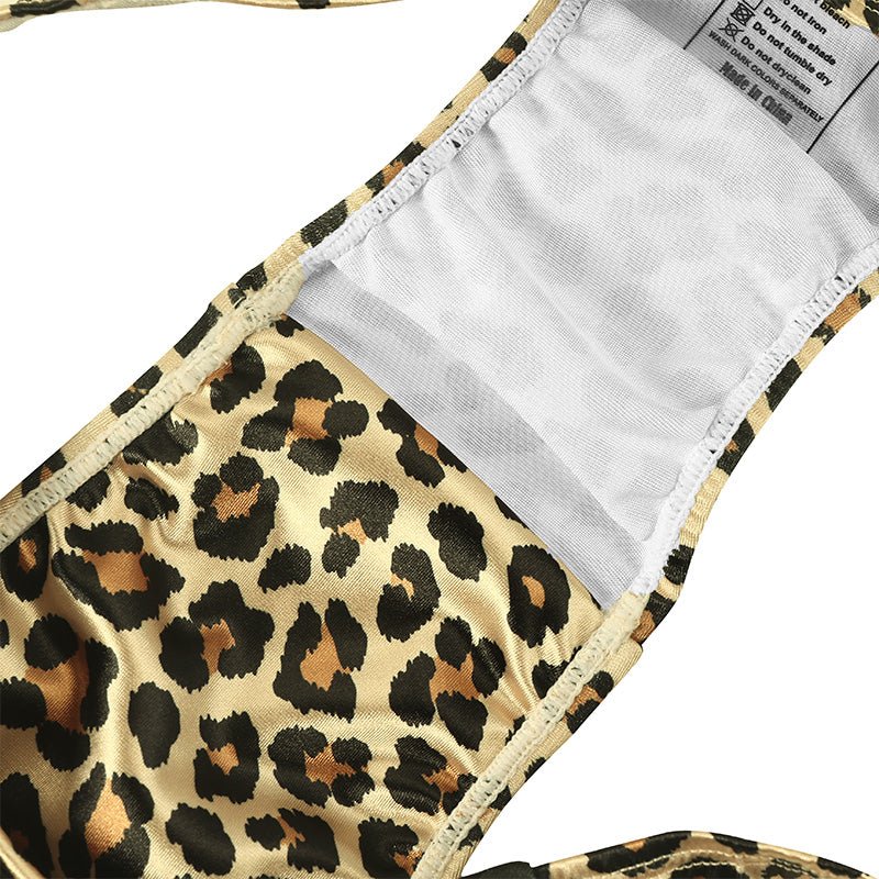 Landofgenie No gender hiding Thong Tucking Gaff Panties - Leopard print - landofgenie