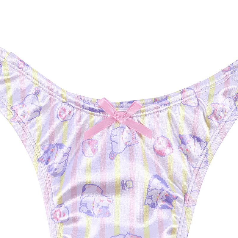 Landofgenie No gender hiding Thong Tucking Gaff Panties - Pixel Cat - landofgenie
