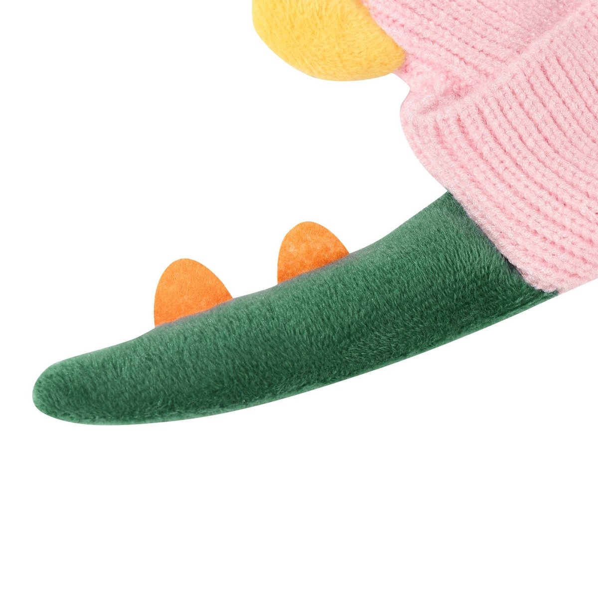 Landofgenie One Size Cotton Knitting Dinosaur Cap - Pink - landofgenie
