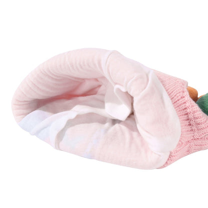 Landofgenie One Size Cotton Knitting Dinosaur Cap - Pink - landofgenie