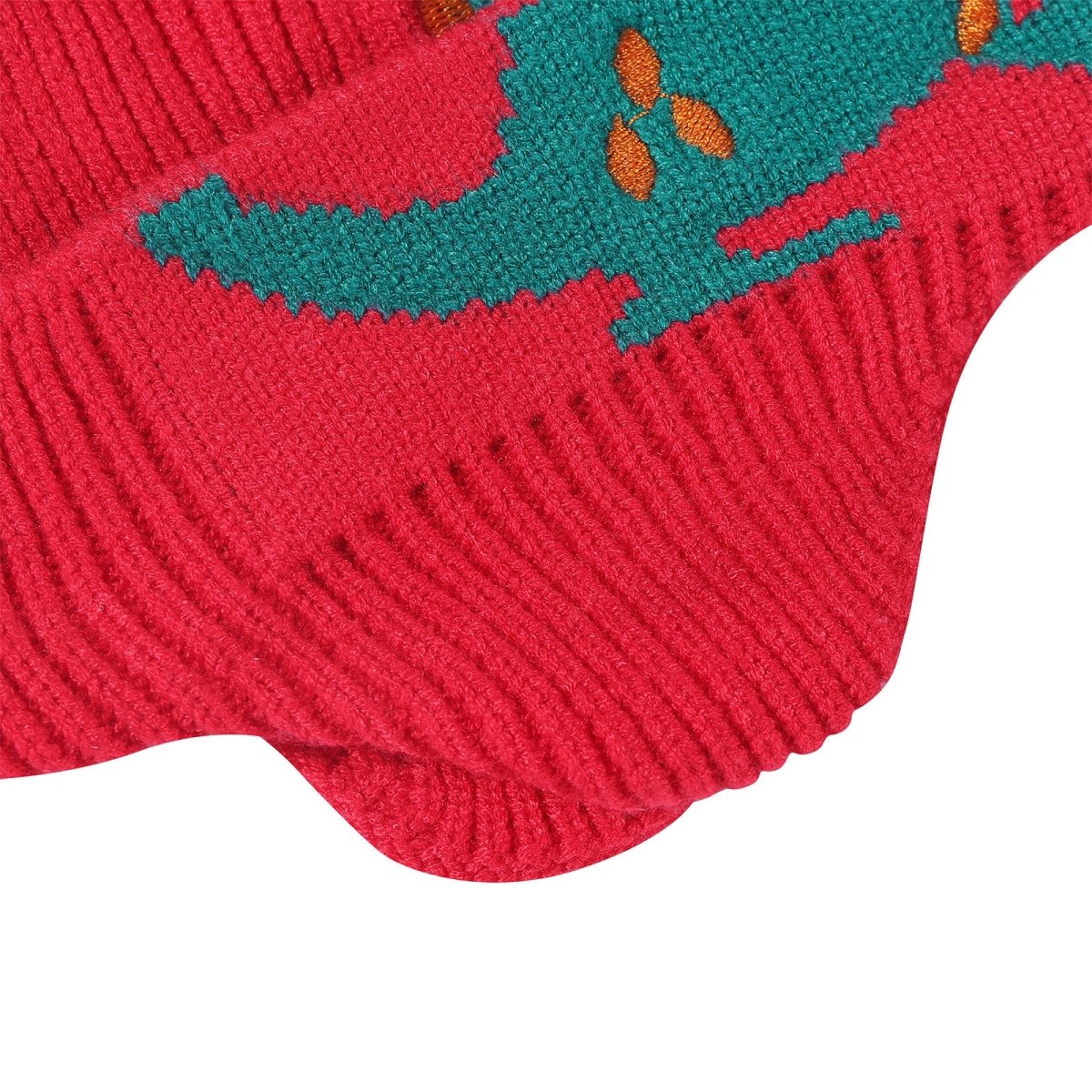 Landofgenie One Size Cotton Knitting Dinosaur Cap - Red - landofgenie