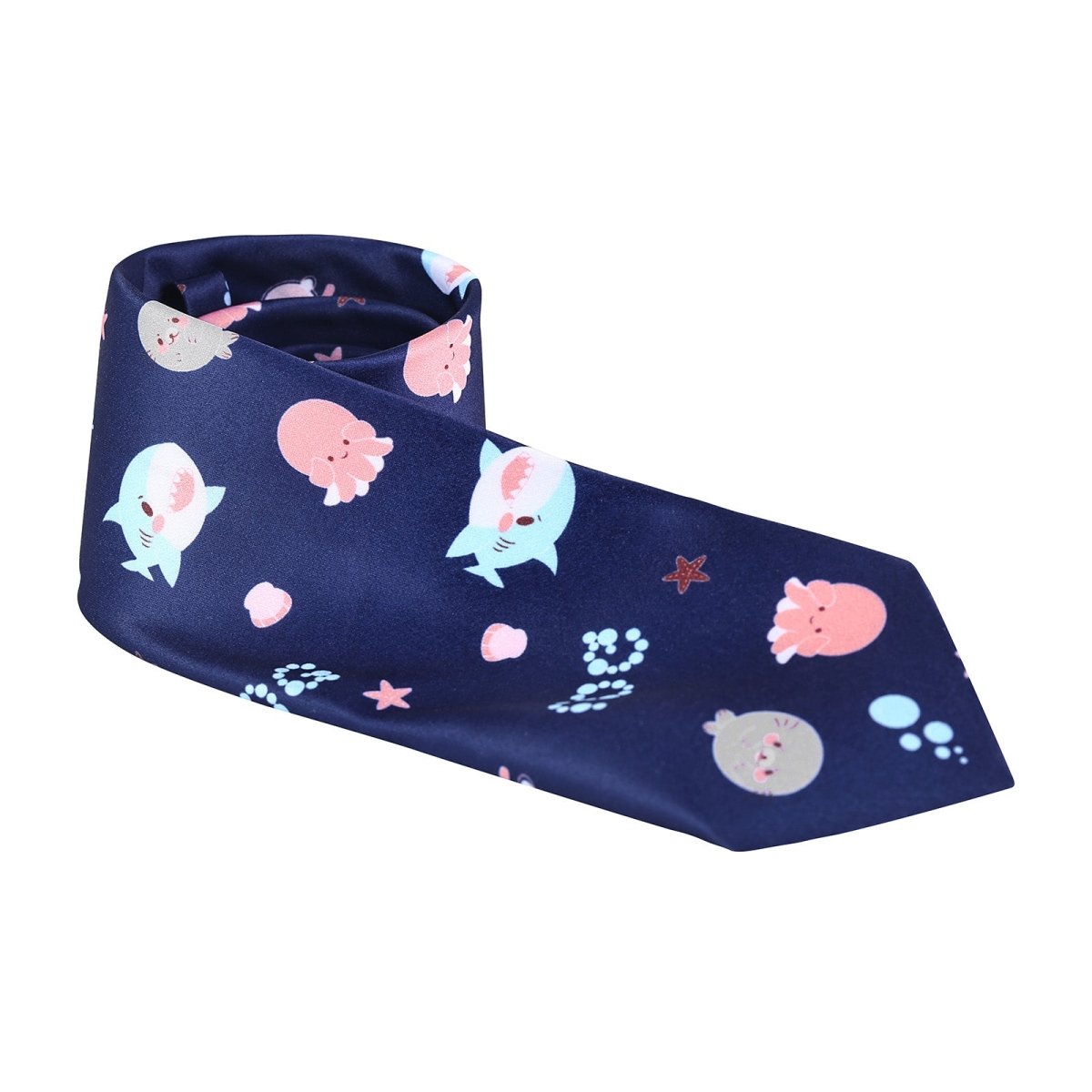 Landofgenie Printed Tie - Ocean animals - landofgenie