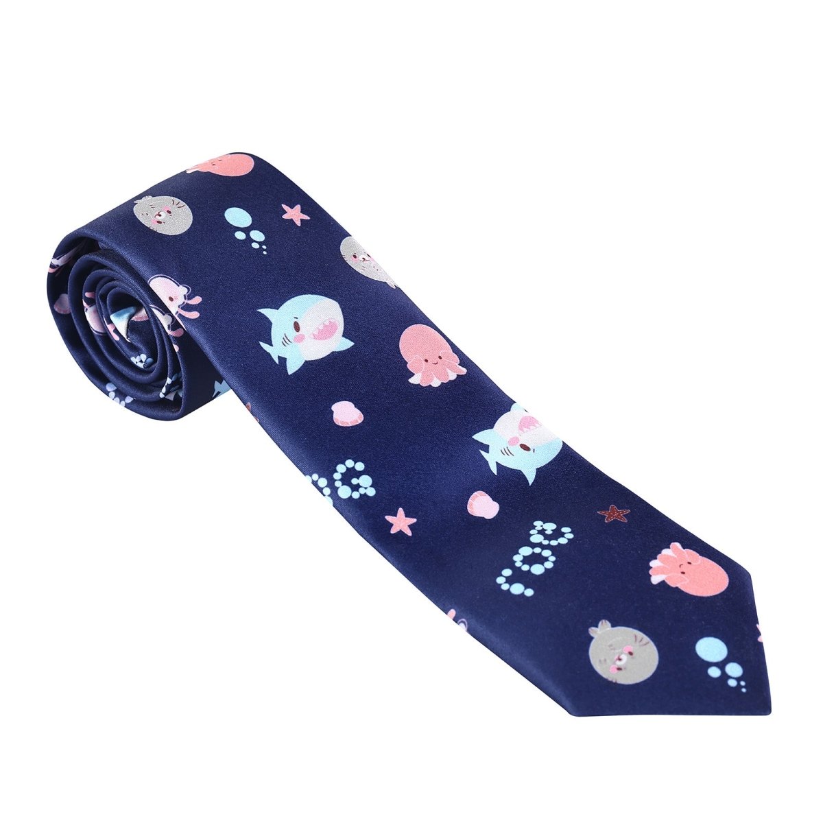 Landofgenie Printed Tie - Ocean animals - landofgenie