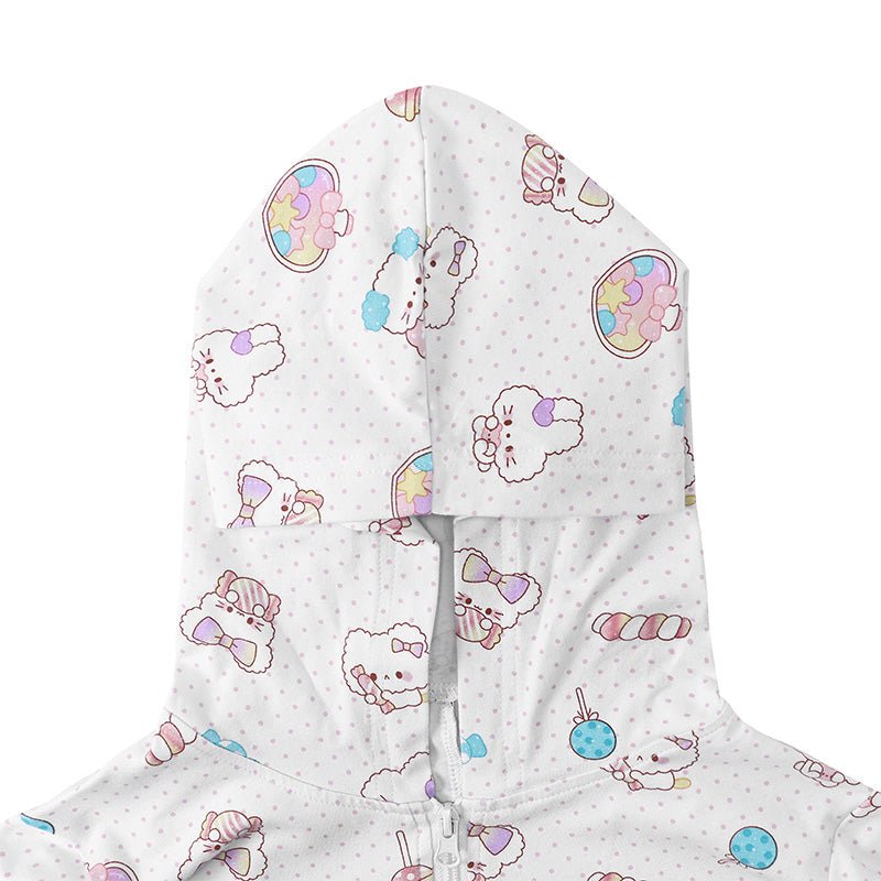 Landofgenie Women ABDL Print Onesie - Soft & Cute Animals - landofgenie