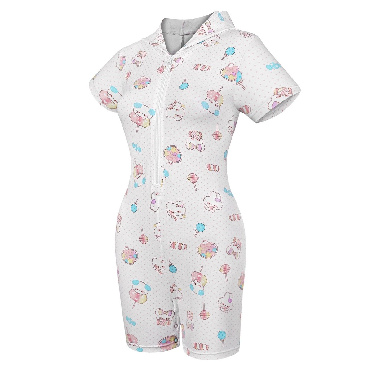 Landofgenie Women ABDL Print Onesie - Soft & Cute Animals - landofgenie