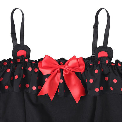 Landgenie Cotton Women Polka Dots Onesie - Mini - landofgenie
